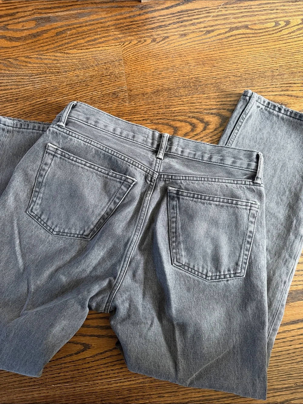 Zara women Straight Jeans sz 6 washed black gray cool great looking